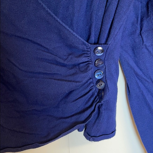 Apt 9 Petite Wrap Sweater Blue - Picture 3 of 4
